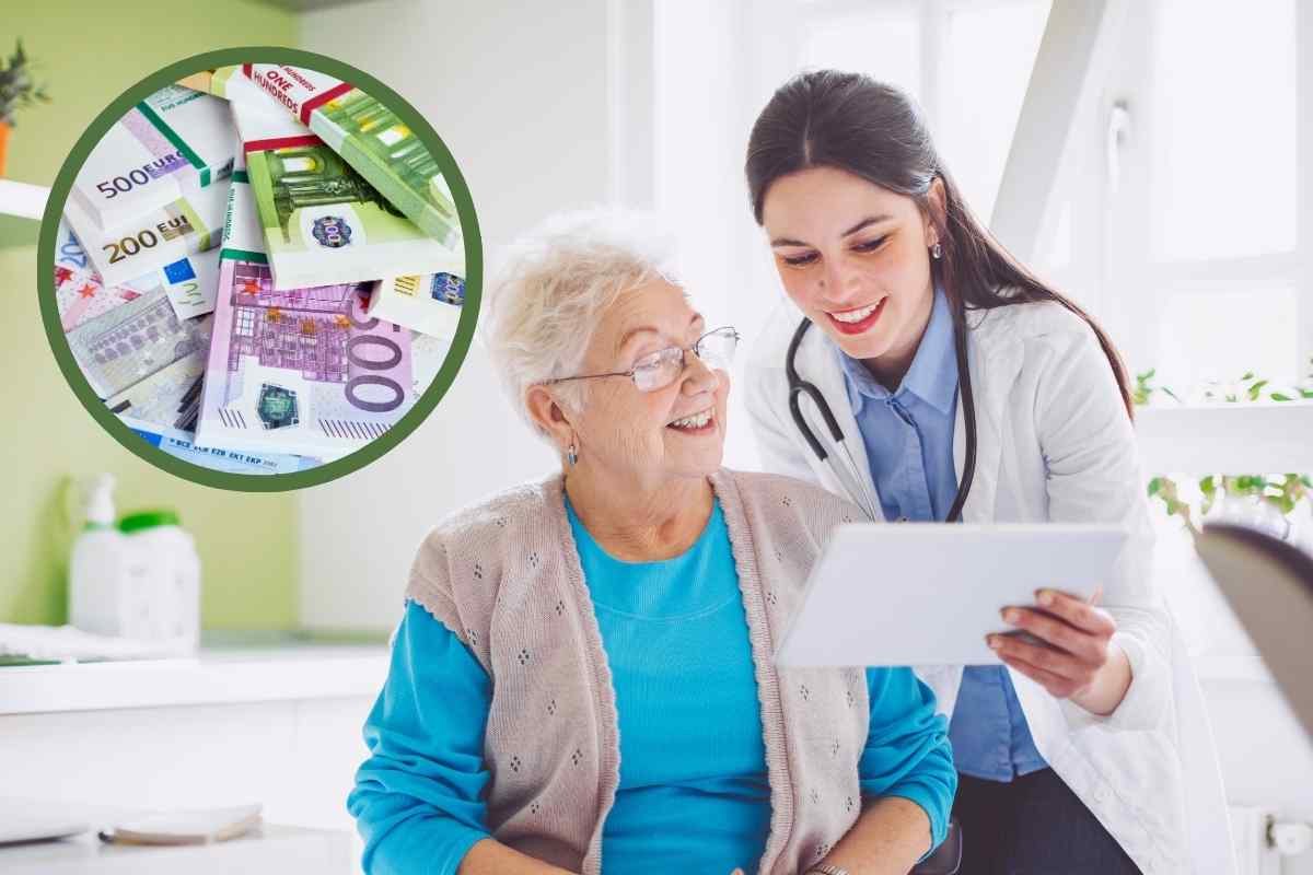 Medico con paziente e soldi